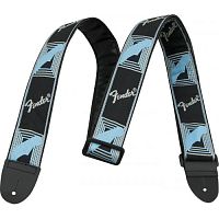 FENDER 2` MONOGRAMMED STRAP BLACK/LIGHT GREY/BLUE